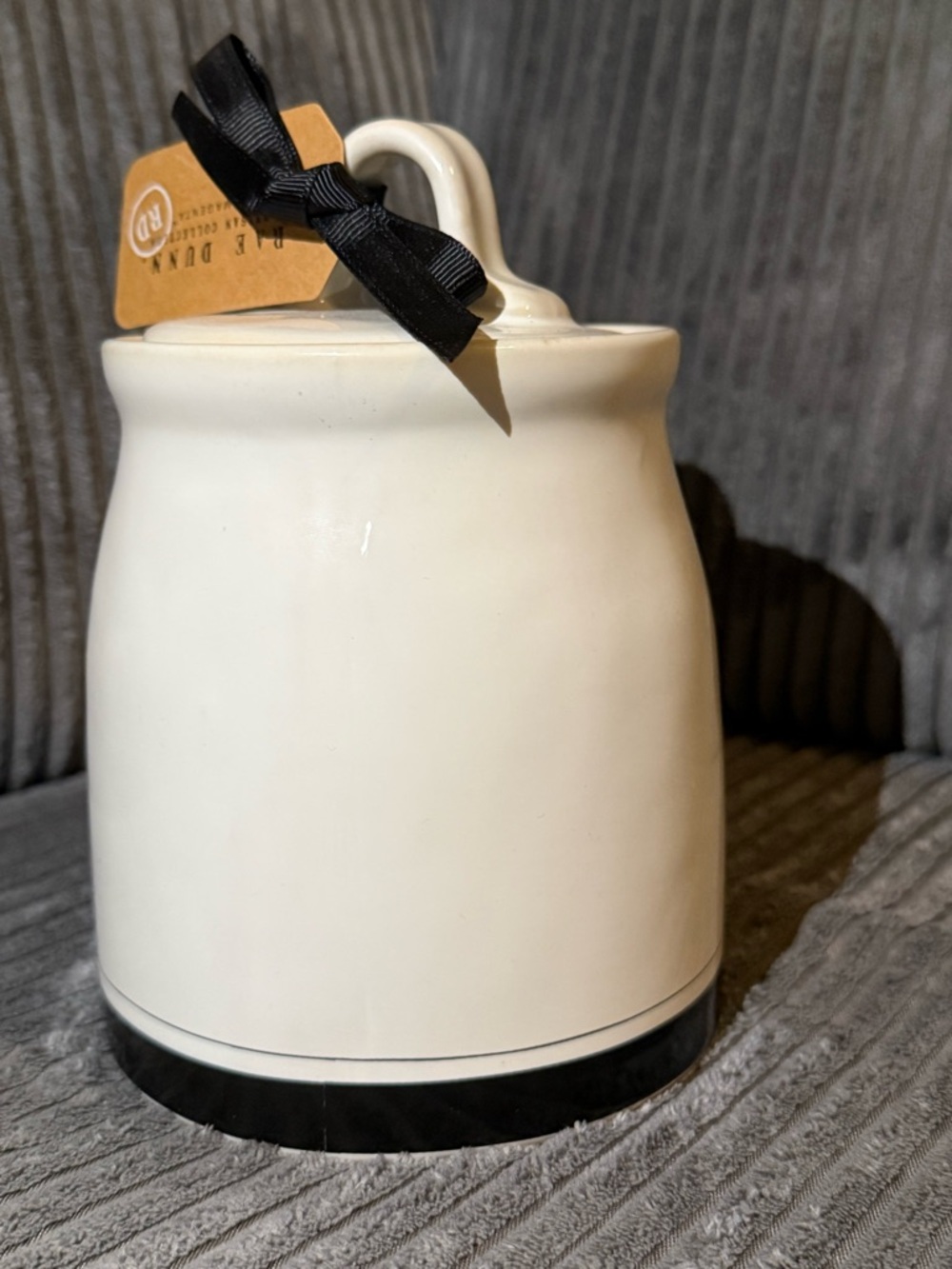 Rae Dunn White & Black Ceramic KEEP. Storage Jar with Lid- NWT- Farmhouse Decor - Picture 2 of 6
